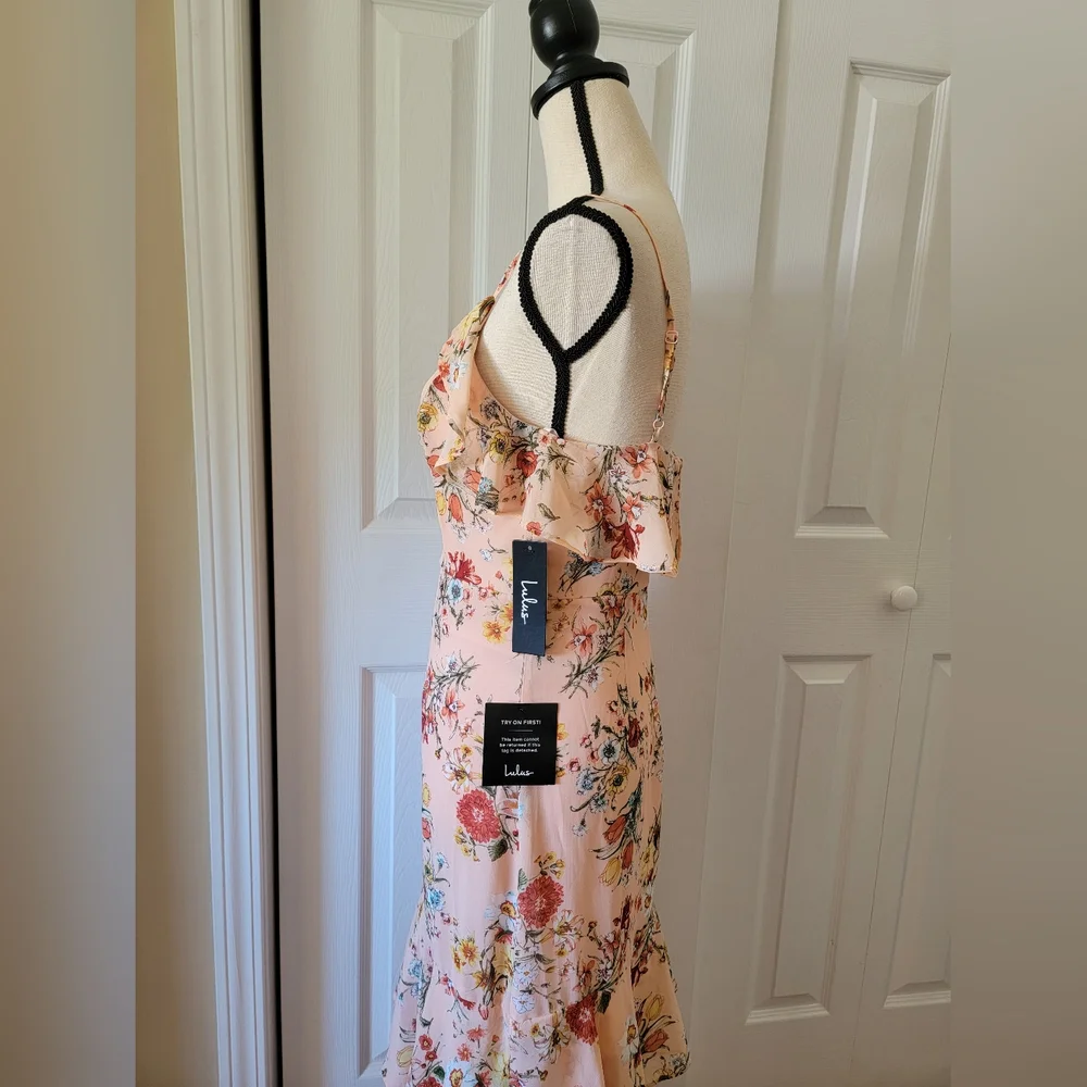 Lulu's Pink Floral Maxi Dress - Picture 7 of 7